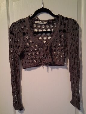 Sandwich Knit Cropped Cardigan